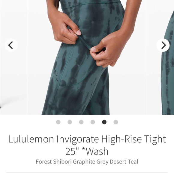 Lululemon Invigorate High-Rise Tight 25" Side Pocket Shibori Tie Dye Size 2 - Picture 7 of 8